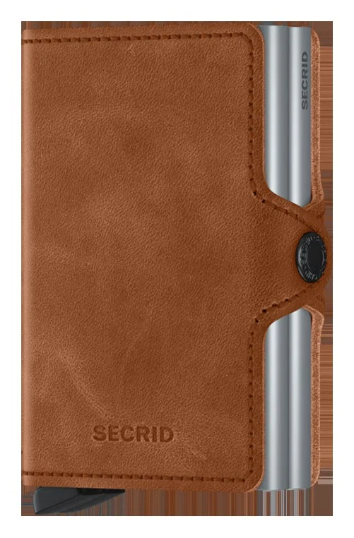 Twinwallet SECRID Vintage Cognac Silver
