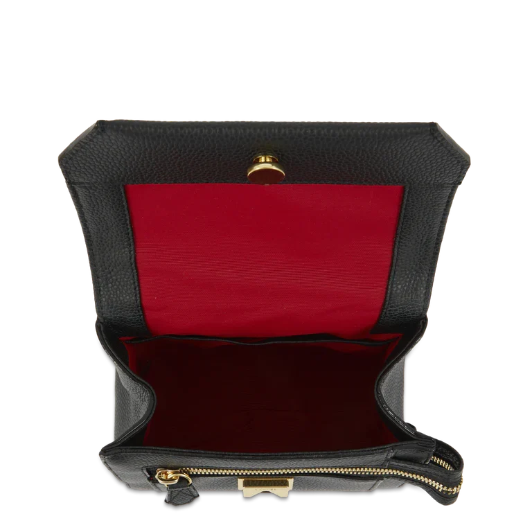 Sac rabat S avec poignée LANCEL Cuir grainé