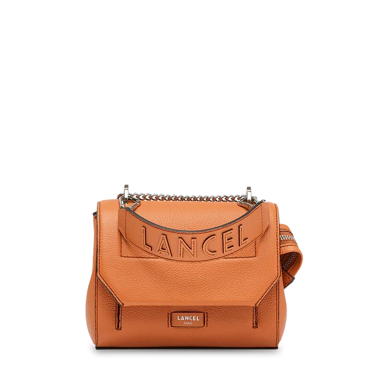 Sac rabat S avec poignée LANCEL Cuir grainé
