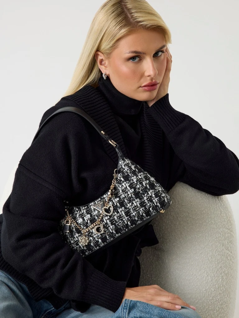 Sac d'épaule GUESS Everlee tweed
