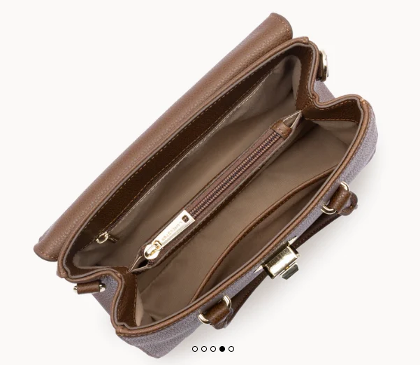 LANCASTER Petit Sac à Main Milano Cosmos Châtaigne