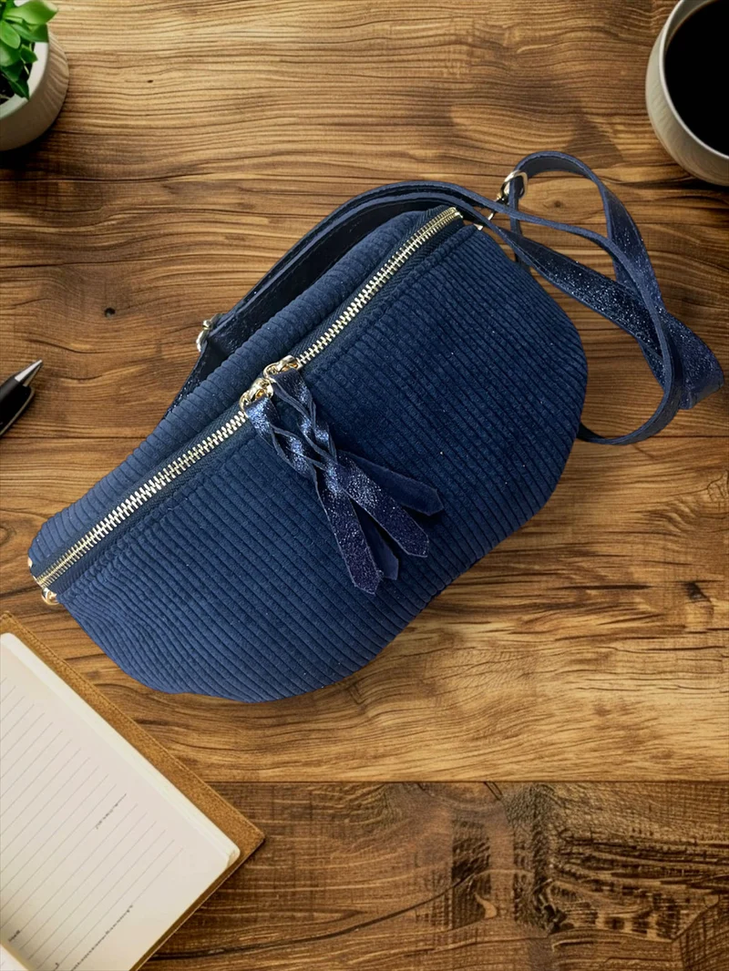 Sac Banane Cherry Paris Rosa Velours