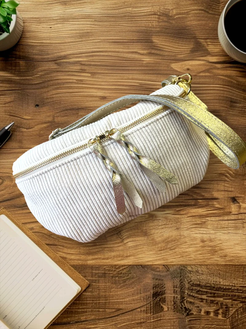 Sac Banane Cherry Paris Rosa Velours