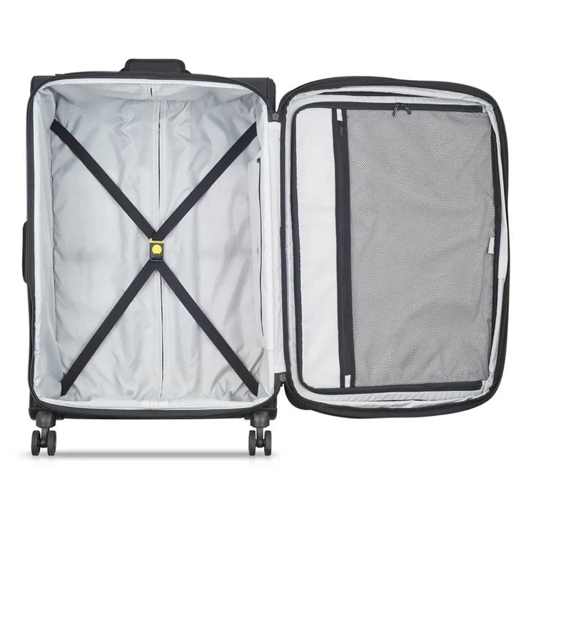 DELSEY - Grande Valise 79cm Maubert 2.0 Noir Extensible Déperlant