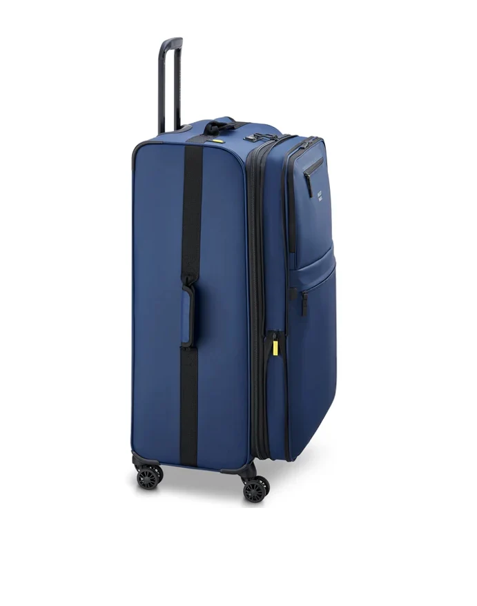 DELSEY - Grande Valise 79cm Maubert 2.0 Noir Extensible Déperlant