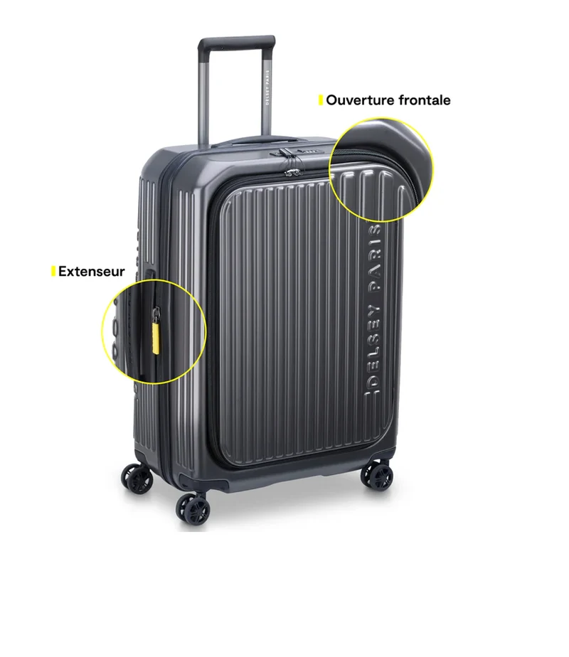 DELSEY - Valise Securitime Moyenne Extensible Anthracite