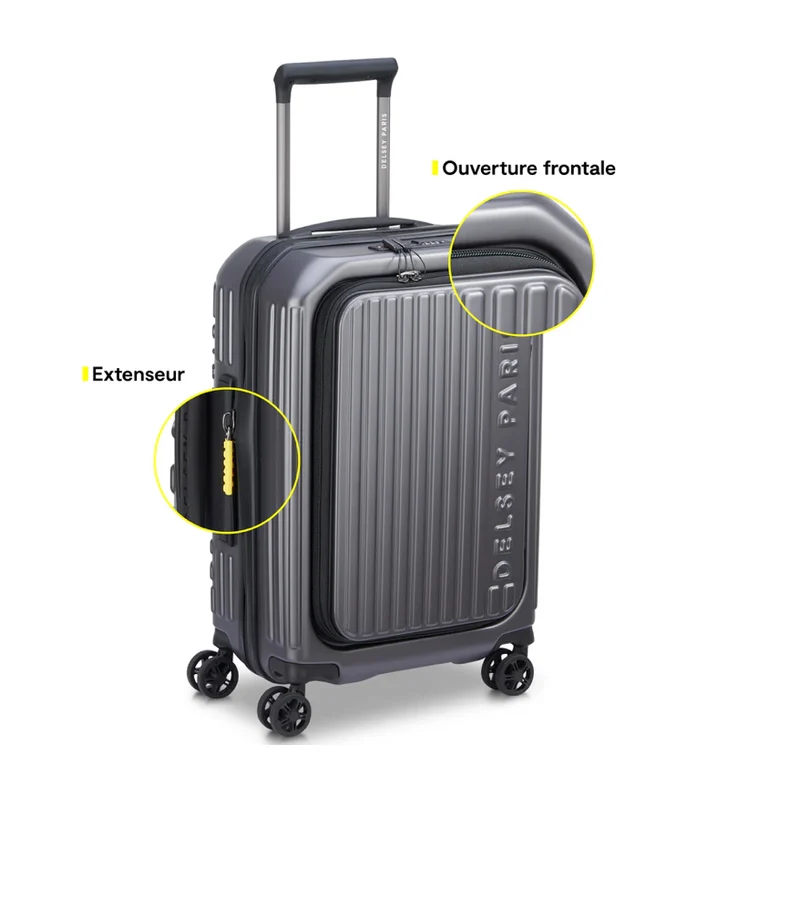 DELSEY - Valise Securitime Cabine Extensible Anthracite
