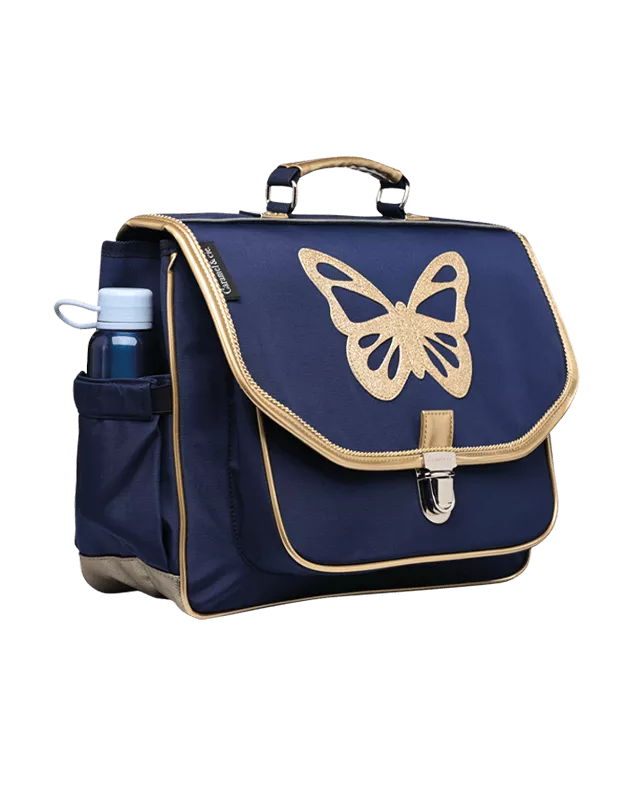 Cartable Moyen CARAMEL & CIE Papillon Bleu