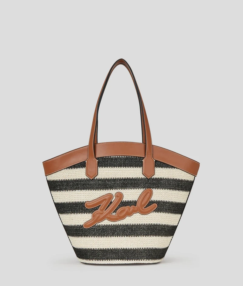 Sac Cabas Karl LAGERFELD K/SIGNATURE En Forme De Tulipe En Raphia