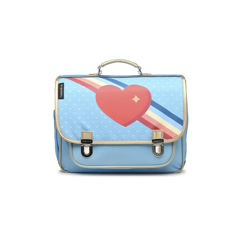Cartable CARAMEL & CIE Moyen COEUR RAINBOW LOVE 38CM