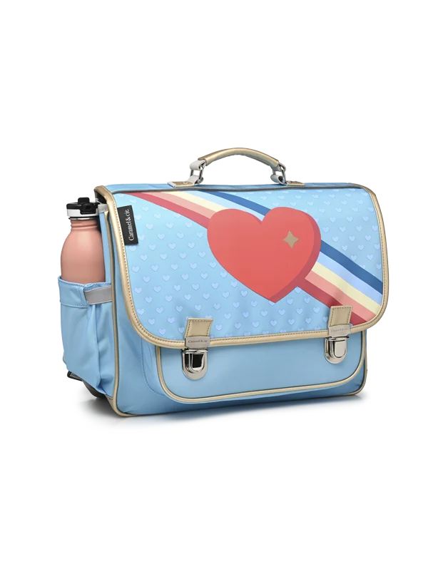 Cartable CARAMEL & CIE Moyen COEUR RAINBOW LOVE 38CM