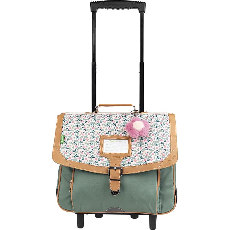 Cartable trolley Iris vert 38cm