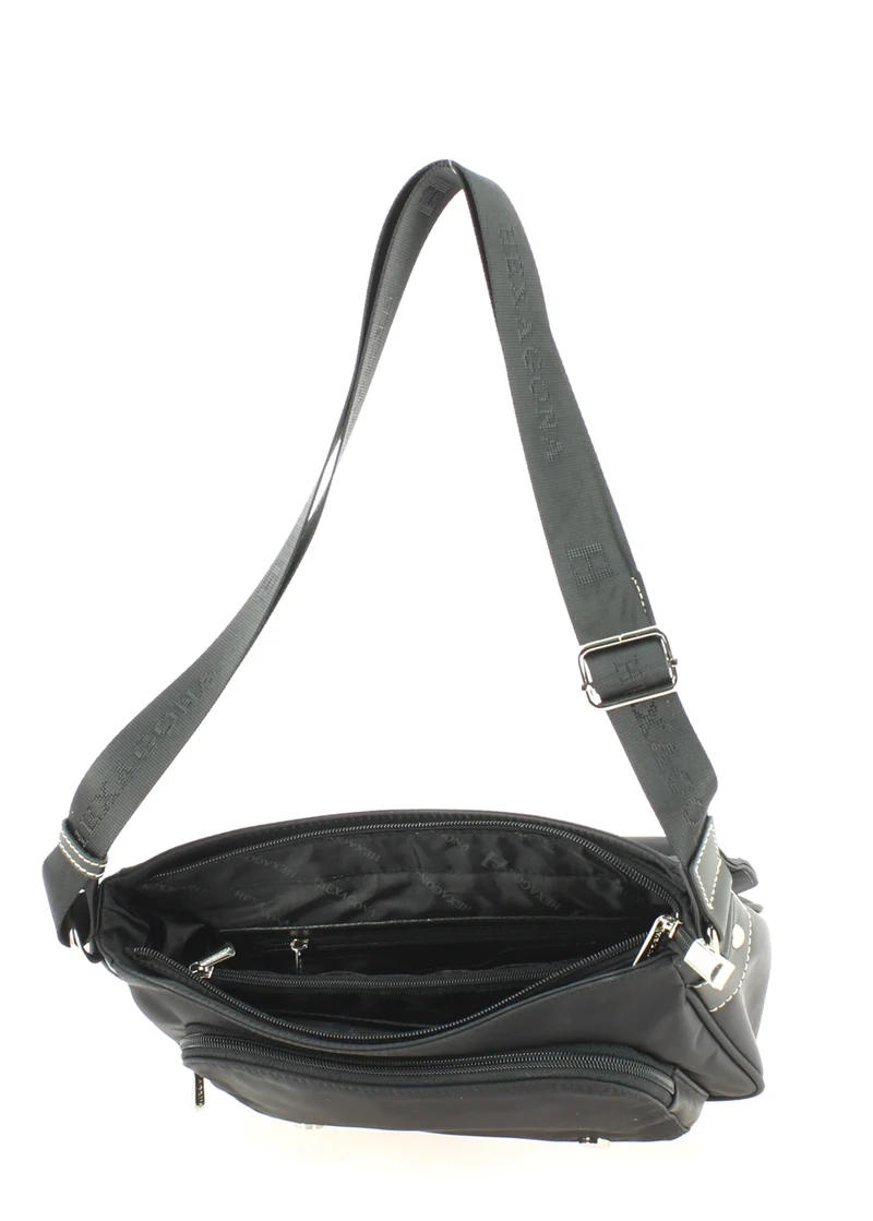 Petite besace HEXAGONA Cradle Noir/Noir