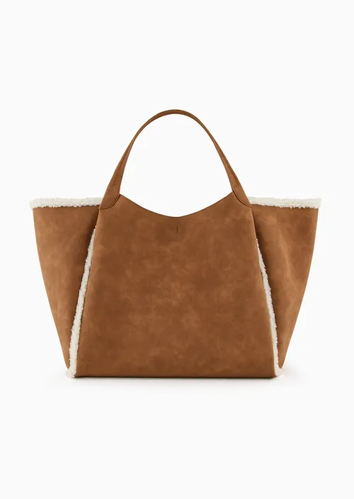 Emporio Armani Grand sac cabas effet mouton Capsule Chalet