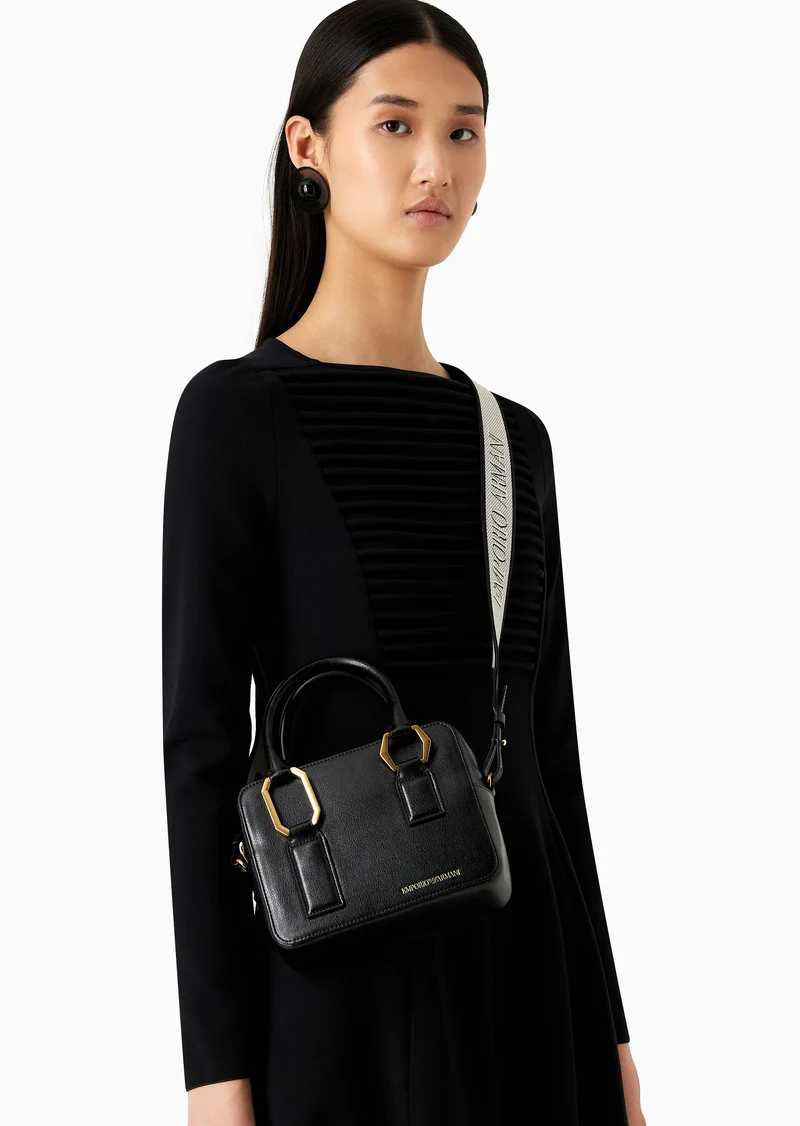 Emporio Armani Sac à main à double poignée avec finition liégée