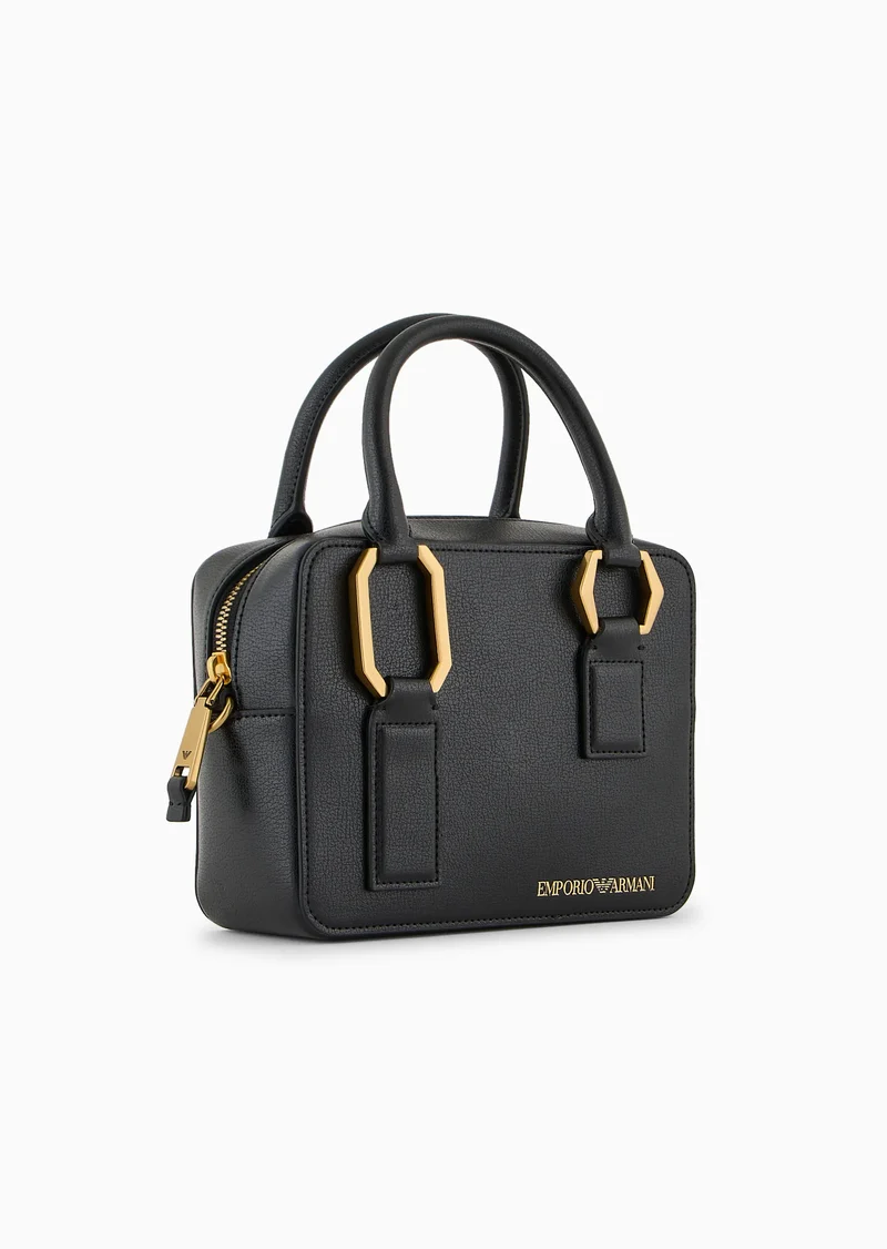 Emporio Armani Sac à main à double poignée avec finition liégée