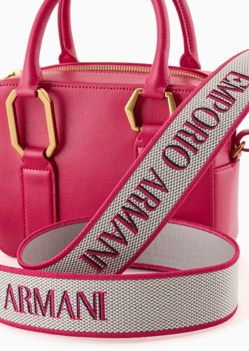 Emporio Armani Sac à main à double poignée avec finition liégée