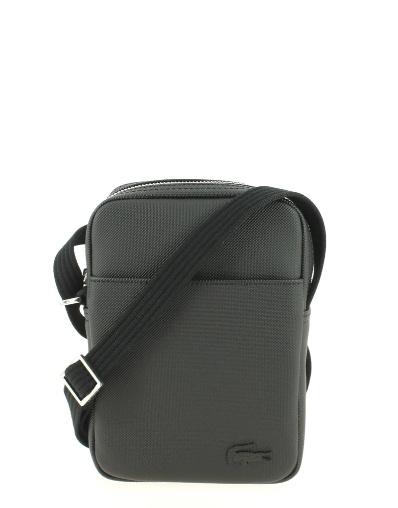 Sacoche bandoulière LACOSTE Slim vertical Noir