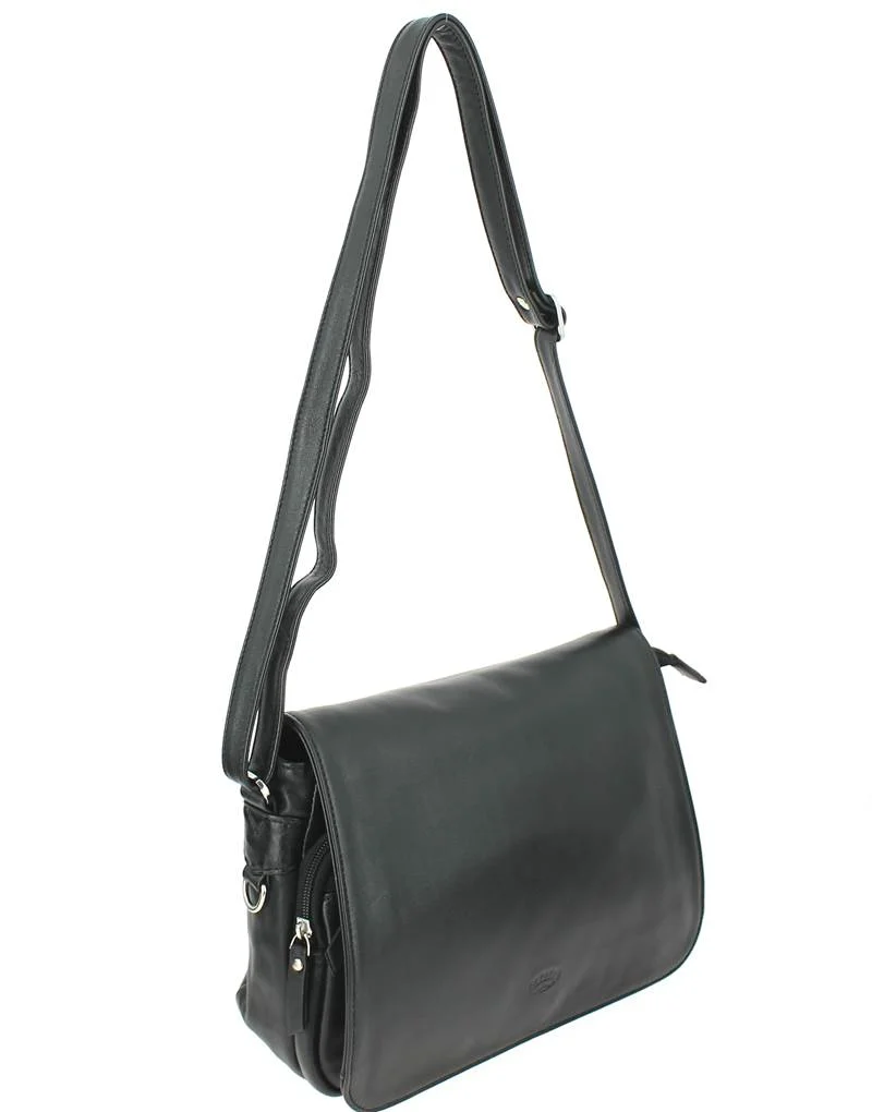 Sac besace cuir Katana Noir