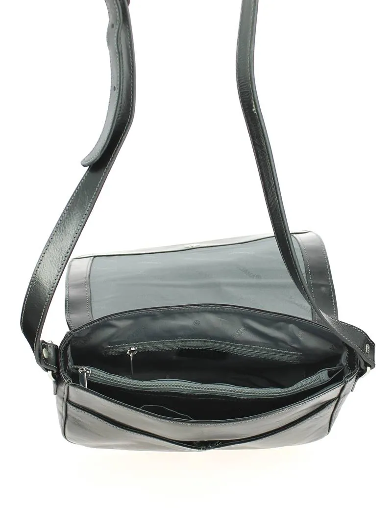 Sac bandoulière femme cuir KATANA Noir