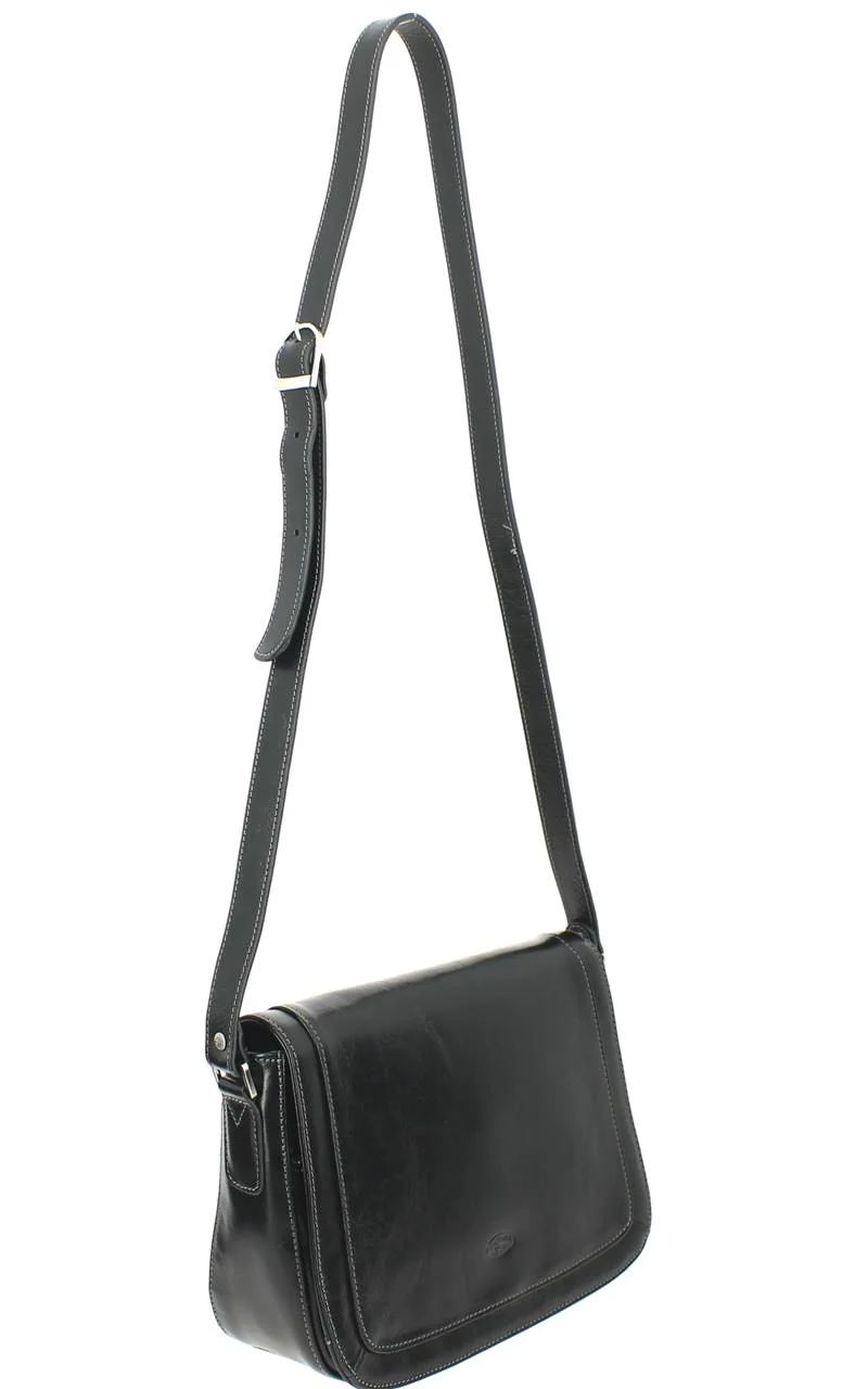 Sac bandoulière femme cuir KATANA Noir
