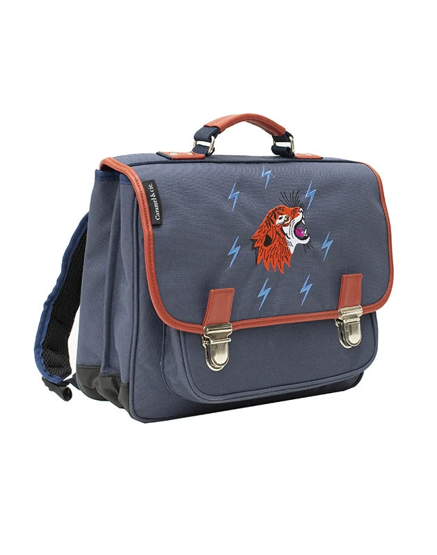 Grand Cartable Caramel & cie Grrr Bleu