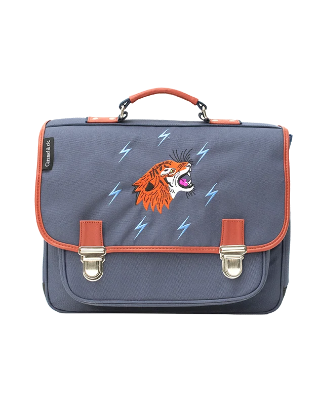 Grand Cartable Caramel & cie Grrr Bleu
