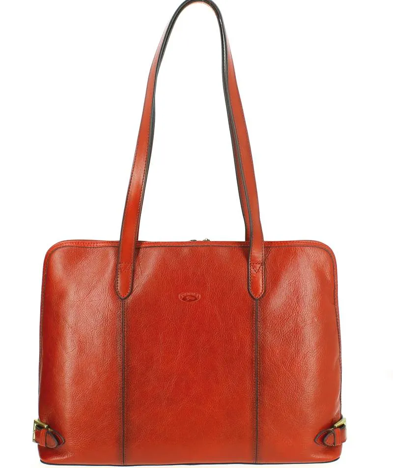 Sac épaule femme cuir KATANA Rouge Foncé