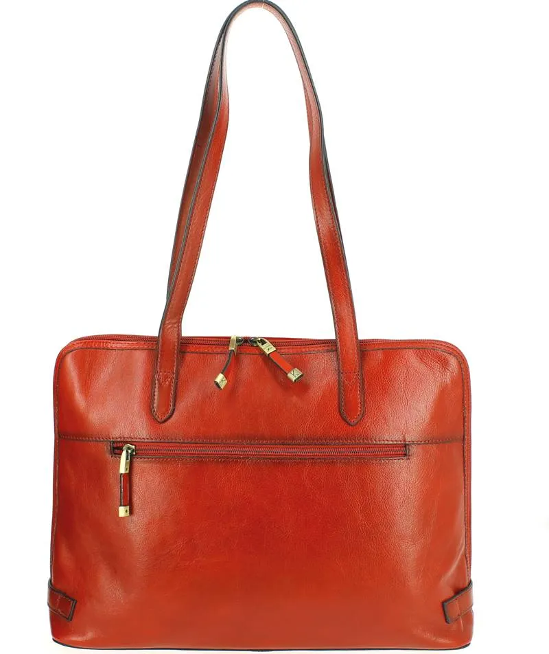Sac épaule femme cuir KATANA Rouge Foncé