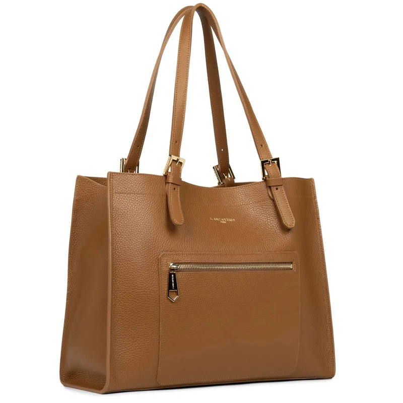Grand Sac Cabas LANCASTER Foulonne Double Camel