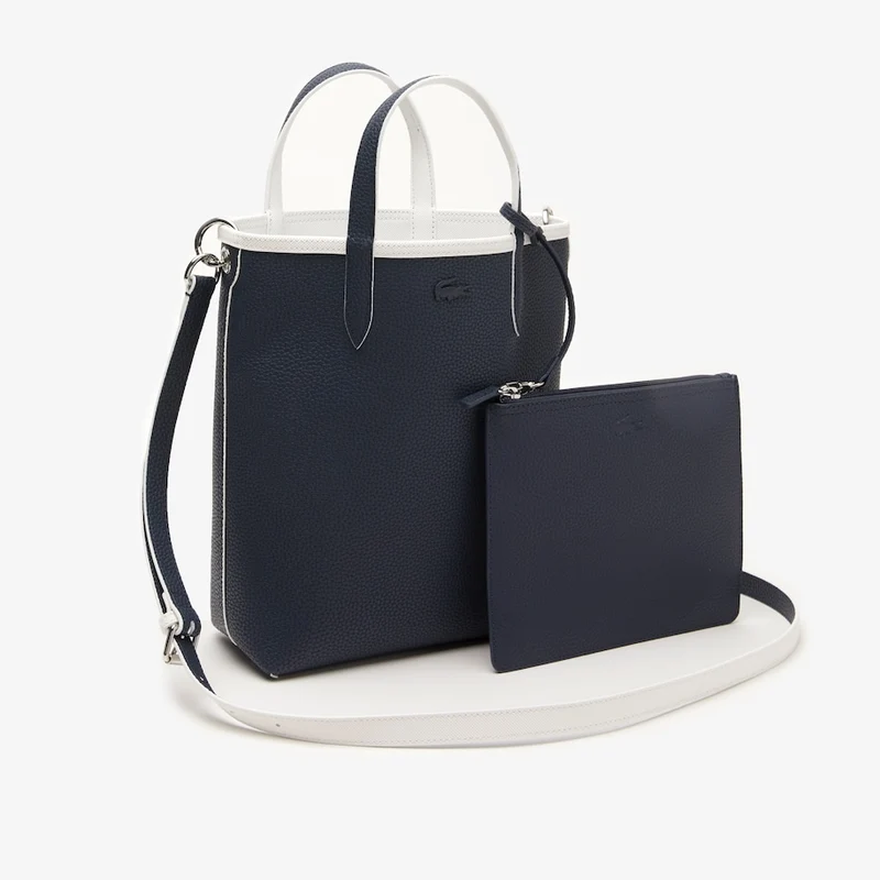 Sac LACOSTE Vertical Réversible Blanc/Bleu