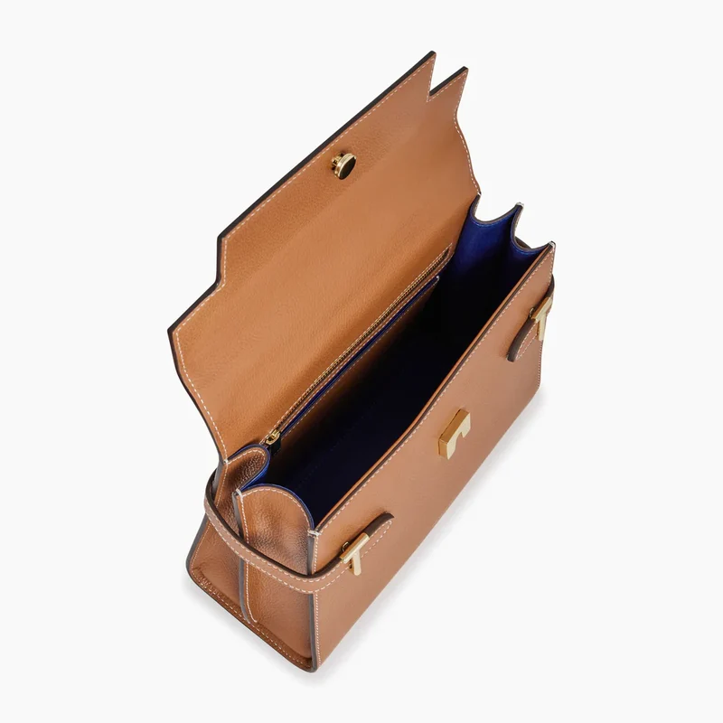 Le Tanneur GRAND SAC À MAIN À RABAT EMILIE EN CUIR GRAINÉ