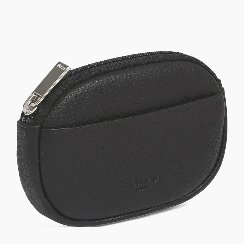 LE TANNEUR PORTE MONNAIE ZIPPÉ CHARLES EN CUIR GRAINÉ