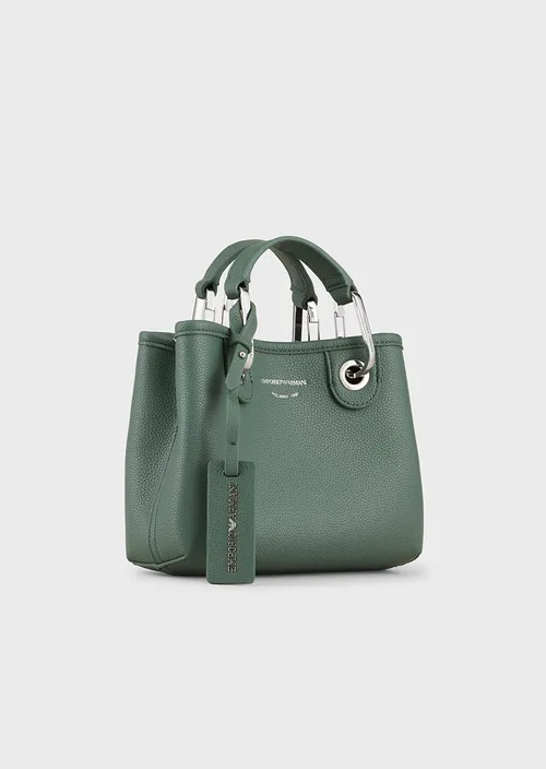 Mini sac cabas Emporio Armani FOREST/LEATHER