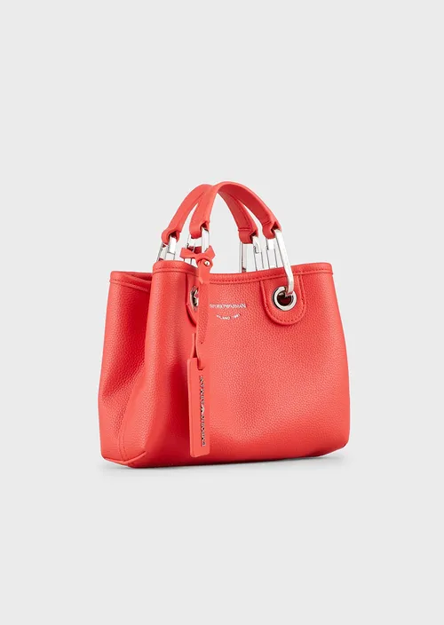 Mini sac cabas Emporio Armani ORANGE/LEATHER