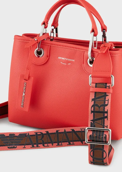 Mini sac cabas Emporio Armani ORANGE/LEATHER