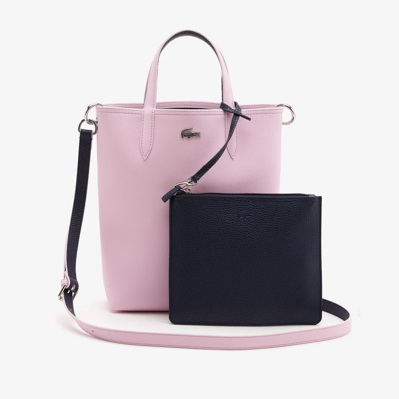 Sac Cabas Lacoste VERTICAL Réversible Rose/marine