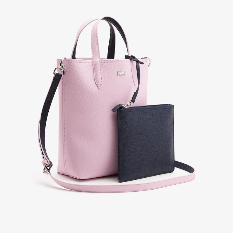 Sac Cabas Lacoste VERTICAL Réversible Rose/marine