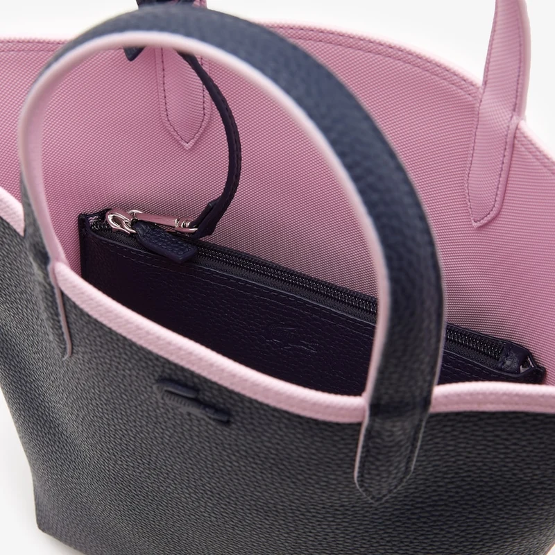 Sac Cabas Lacoste VERTICAL Réversible Rose/marine
