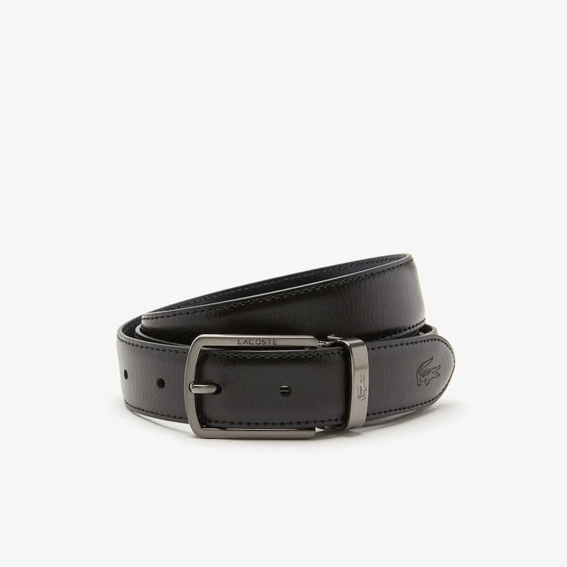Coffret Ceinture LACOSTE Noir/Marron cuir