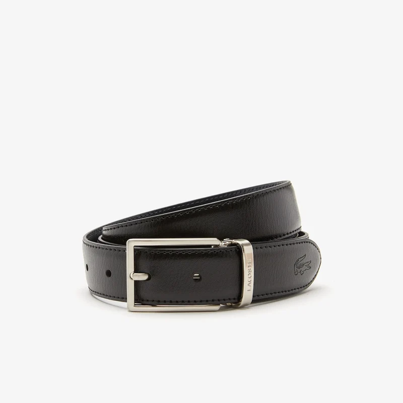 Coffret Ceinture LACOSTE Noir/Marron cuir