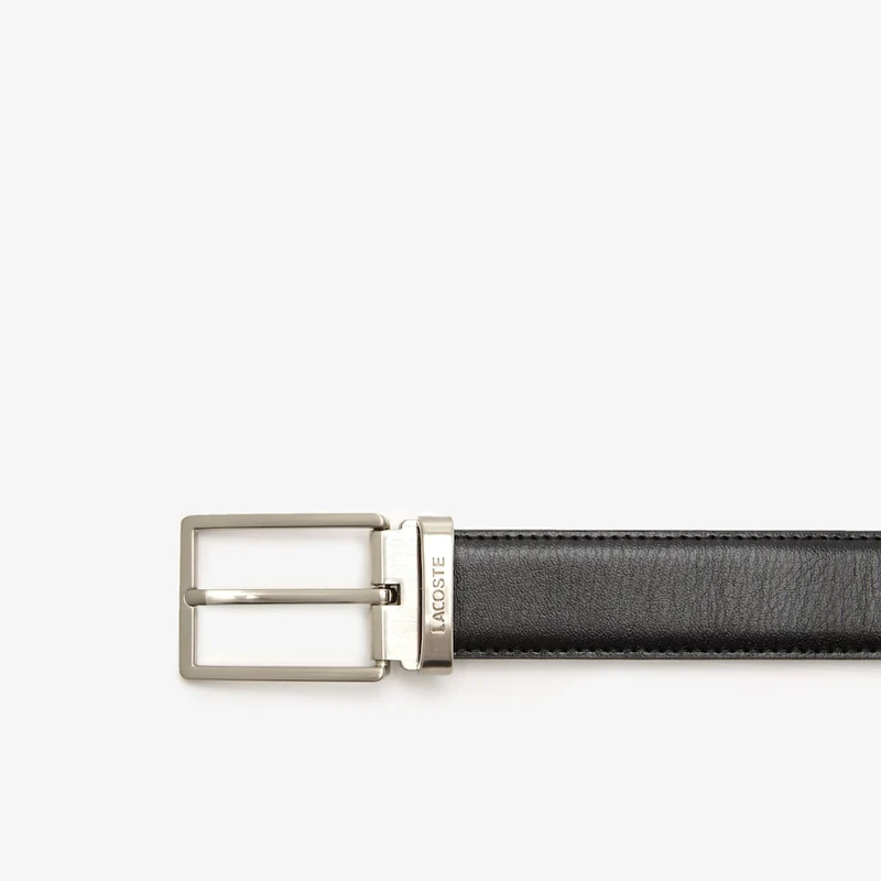 Coffret Ceinture LACOSTE Noir/Marron cuir