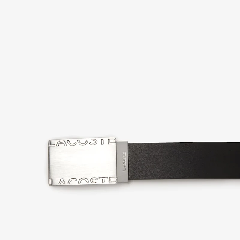 Coffret Ceinture LACOSTE noir lisse