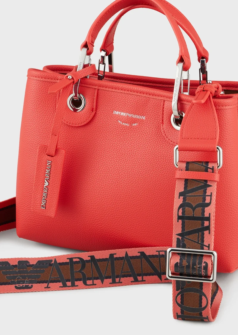 Emporio Armani Petit sac cabas MyEA Bag avec imprimé ORANCIA LEATHEr