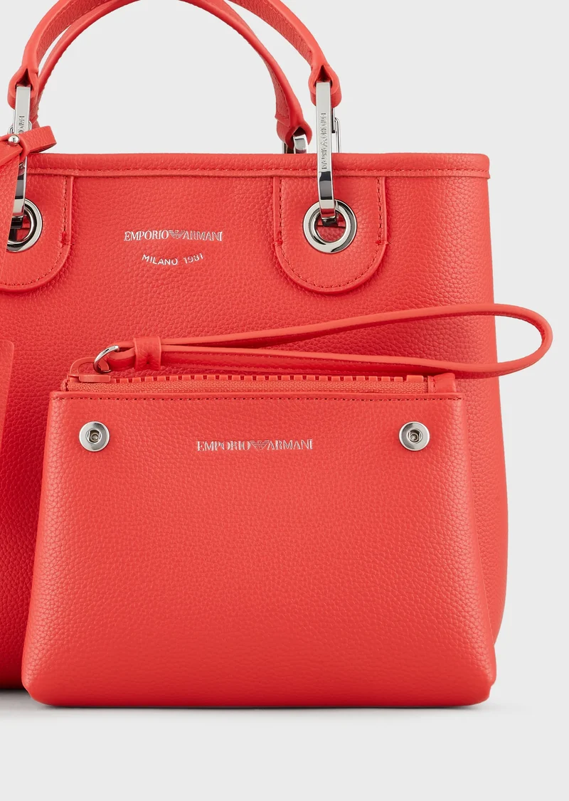 Emporio Armani Petit sac cabas MyEA Bag avec imprimé ORANCIA LEATHEr
