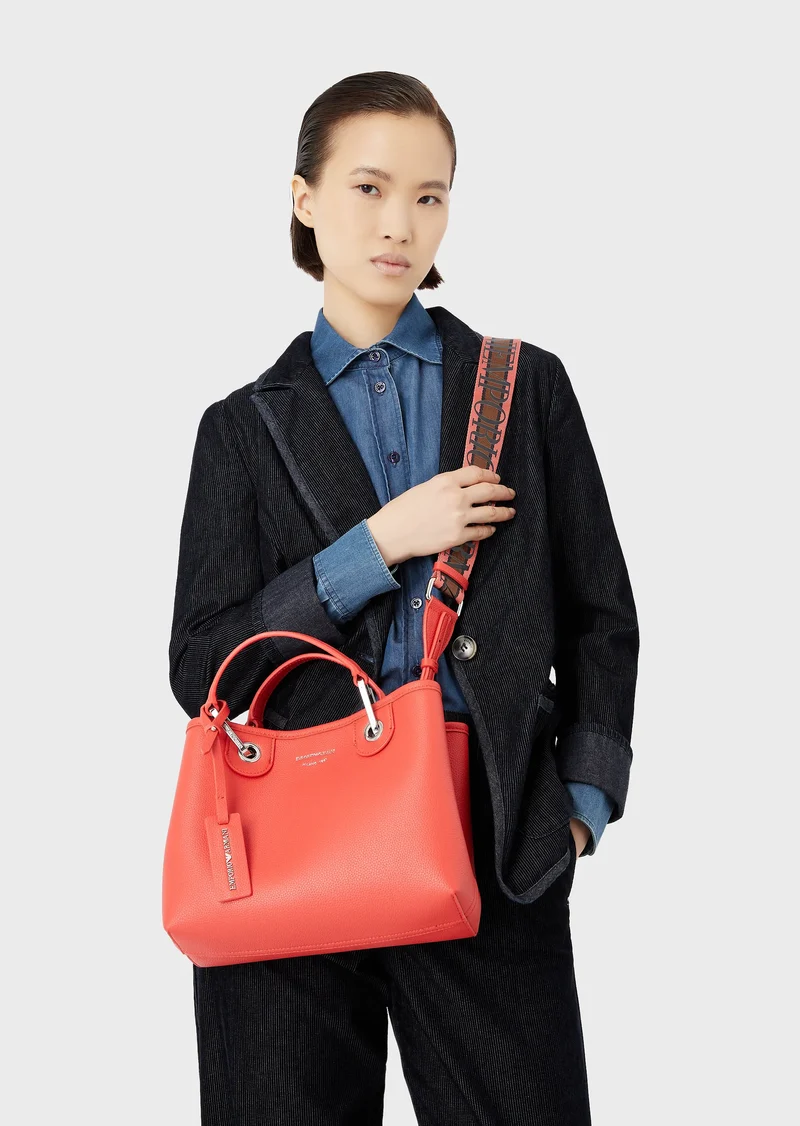 Emporio Armani Petit sac cabas MyEA Bag avec imprimé ORANCIA LEATHEr