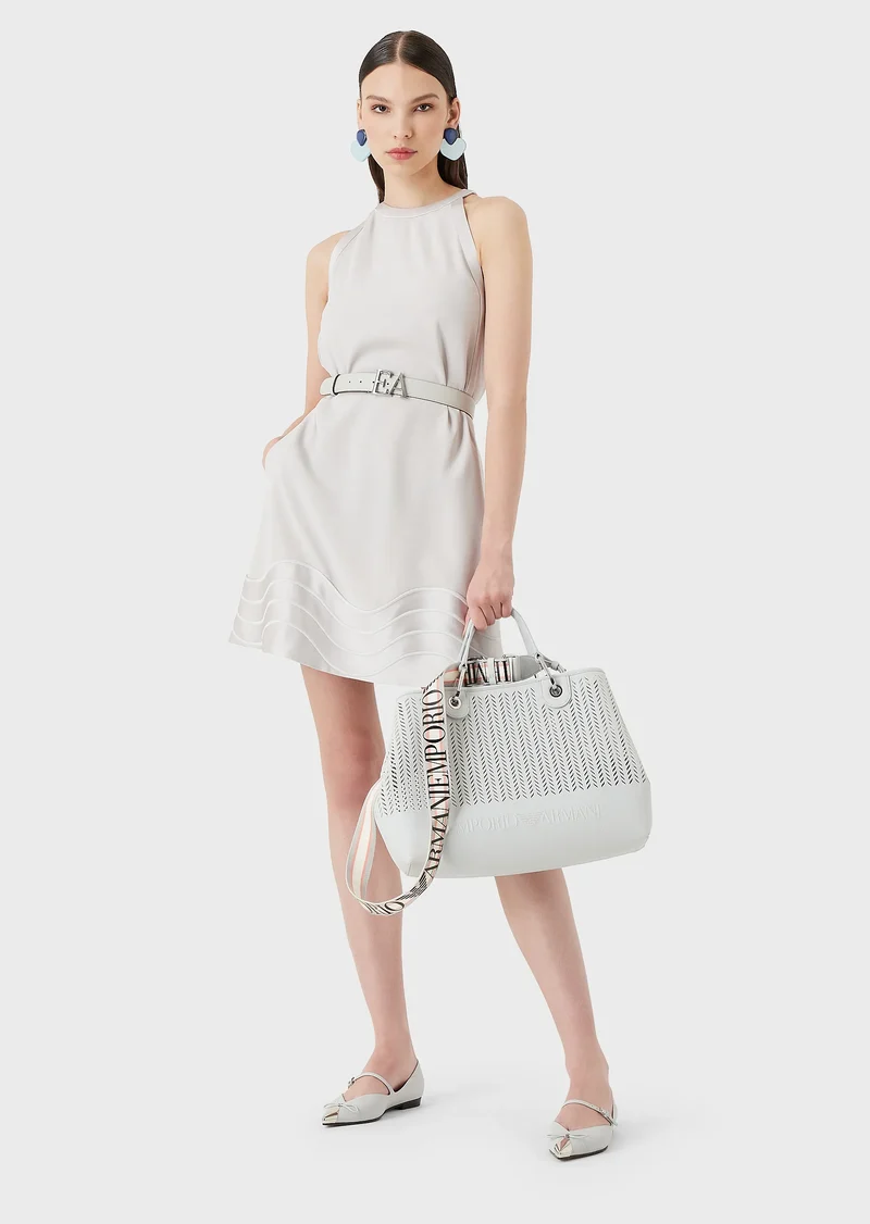 Sac Cabas Emporio Armani MyEA Bag, moyen format, avec motif chevron ajouré
