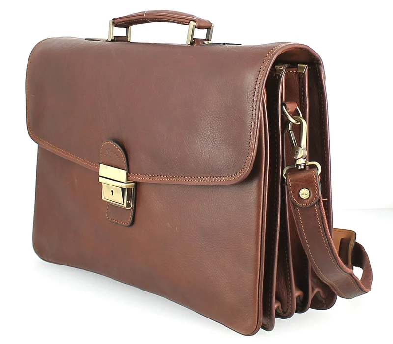 Serviette Katana 3 compartiments marron