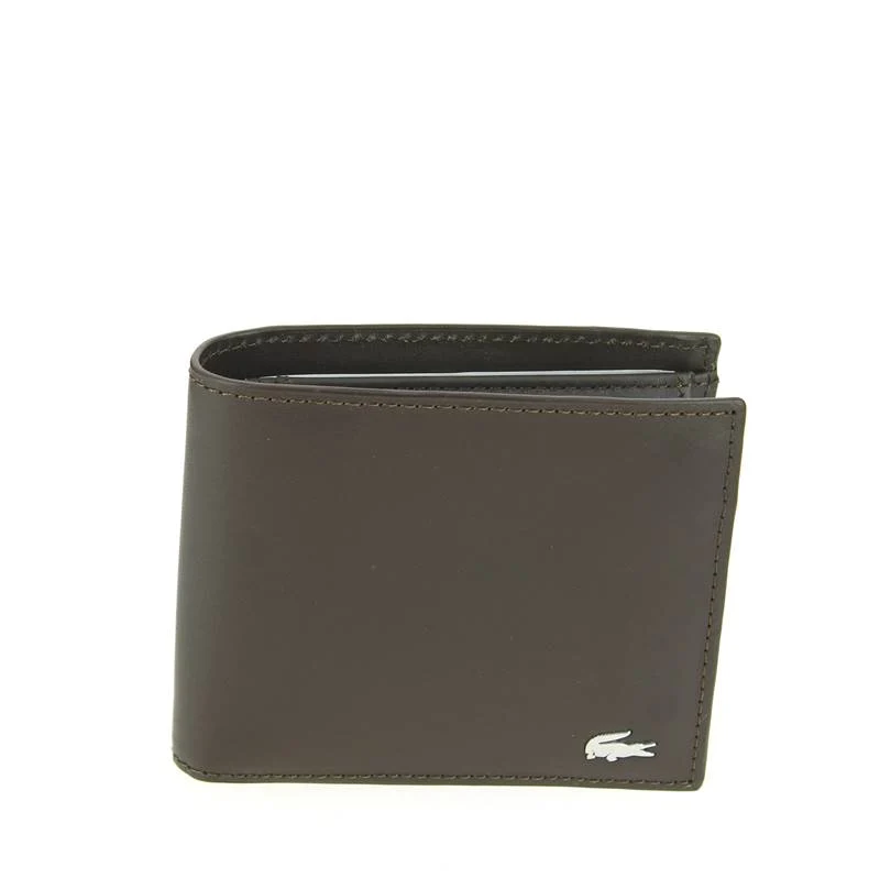 Portefeuille Lacoste homme en cuir marron LARGE BILLFORD & COIN bison