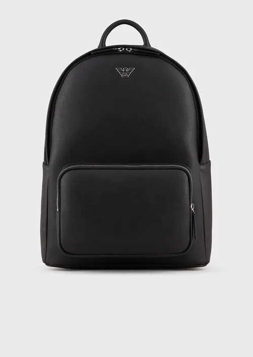 Emporio Armani Sac à dos en cuir régénéré plaquette aigle
